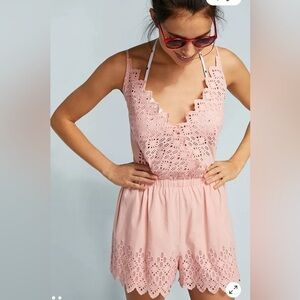 Seafolly Eyelet Pink Romper